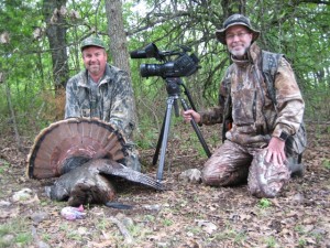 Scott Reynolds & Grant Woods with a big 2 yr old Ozark turkey