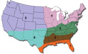 Seed label map for food plot planting dates