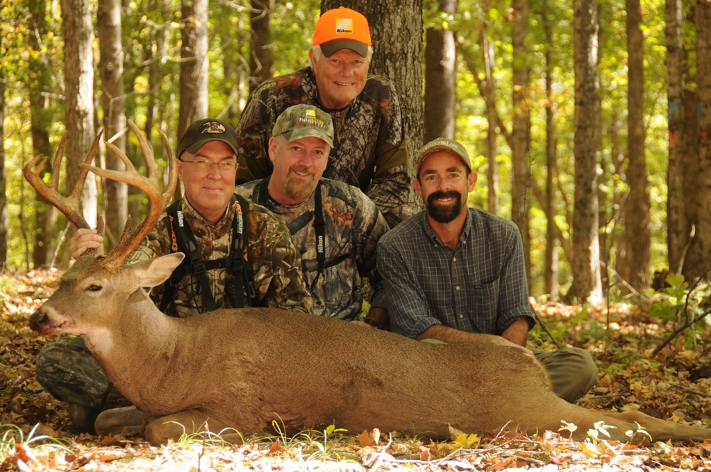 Grant and friends with a mature buck harvested in Kentucky