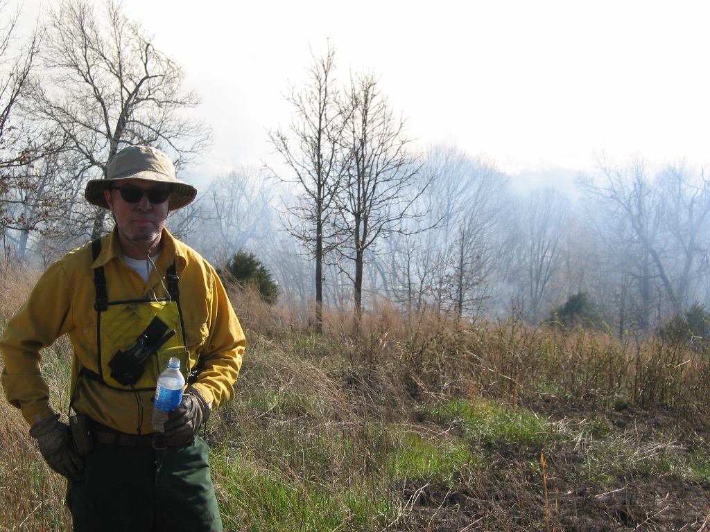 Taking a break after a good day of prescribed fire