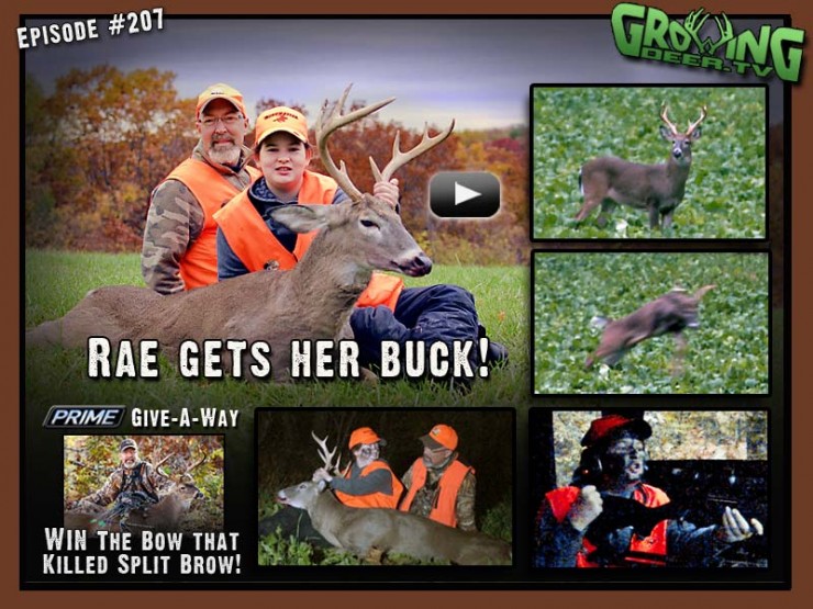 Rae kills a buck during youth season in episode #207 at GrowingDeer.tv.