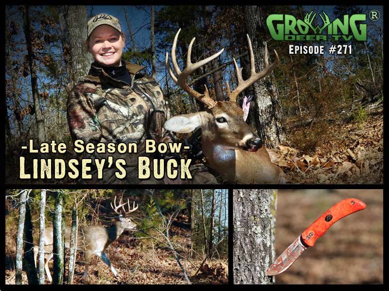 Lindsey Martin arrows her first buck in GrowingDeer.tv episode #271.