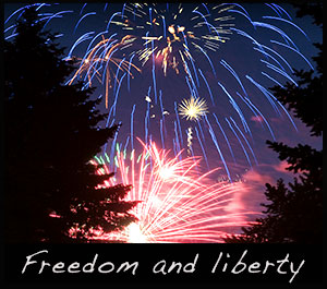 Fireworks celebrate our American freedom and liberty.