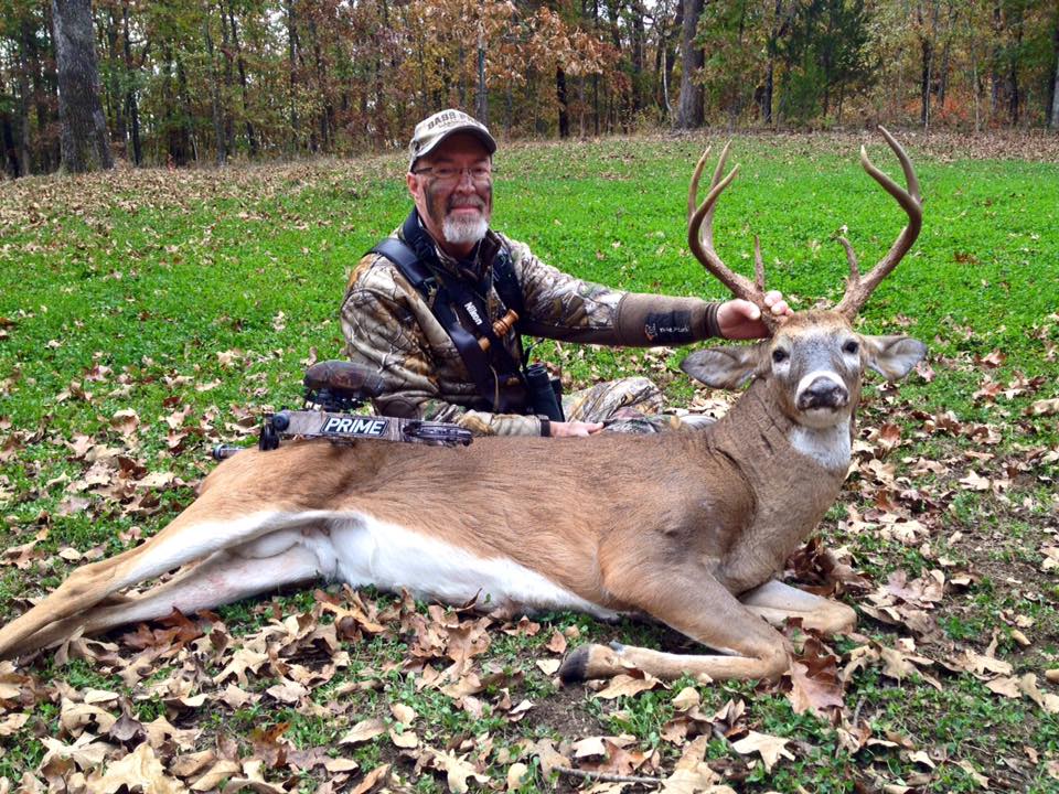 Grant with Blind 8, a buck harvested over a stand of clover this fall