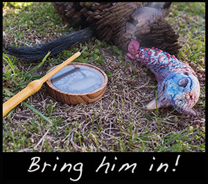 A gobbler and a Hook’s turkey call.