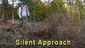 Blowing a path to a hunting stand