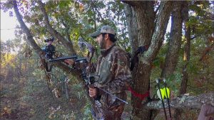 self filming a deer hunt