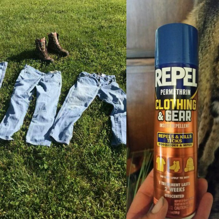 Clothing treated with permethrin