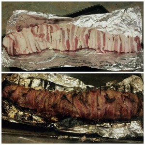 Bacon-Wrapped Venison Tenderloin with Garlic Cream Sauce Recipe