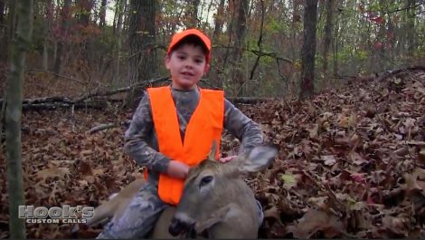 Rylan White with his first buck ever