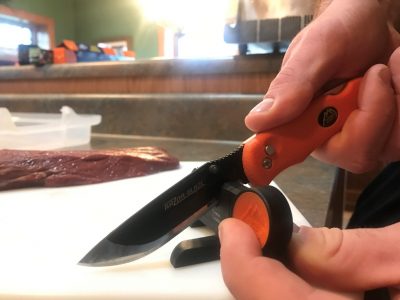 Use a sharp knife to process your venison