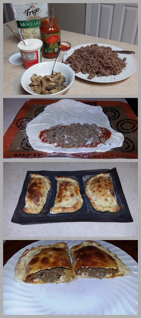 Step by step venison calzones