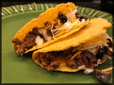 Ground venison tacos