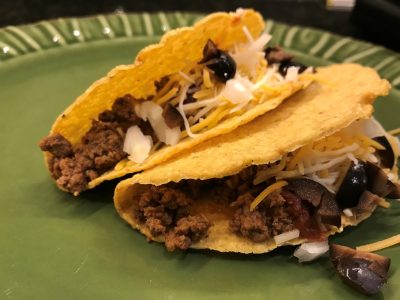 Ground venison tacos