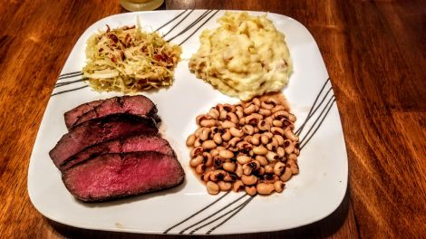 Medium rare sous vide venison