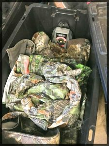 ScentCrusher full of turkey hunting clothes