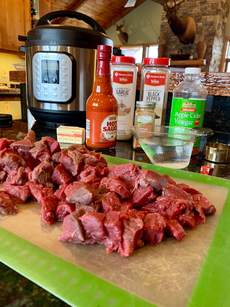 ingredients for Hot Buffalo Venison